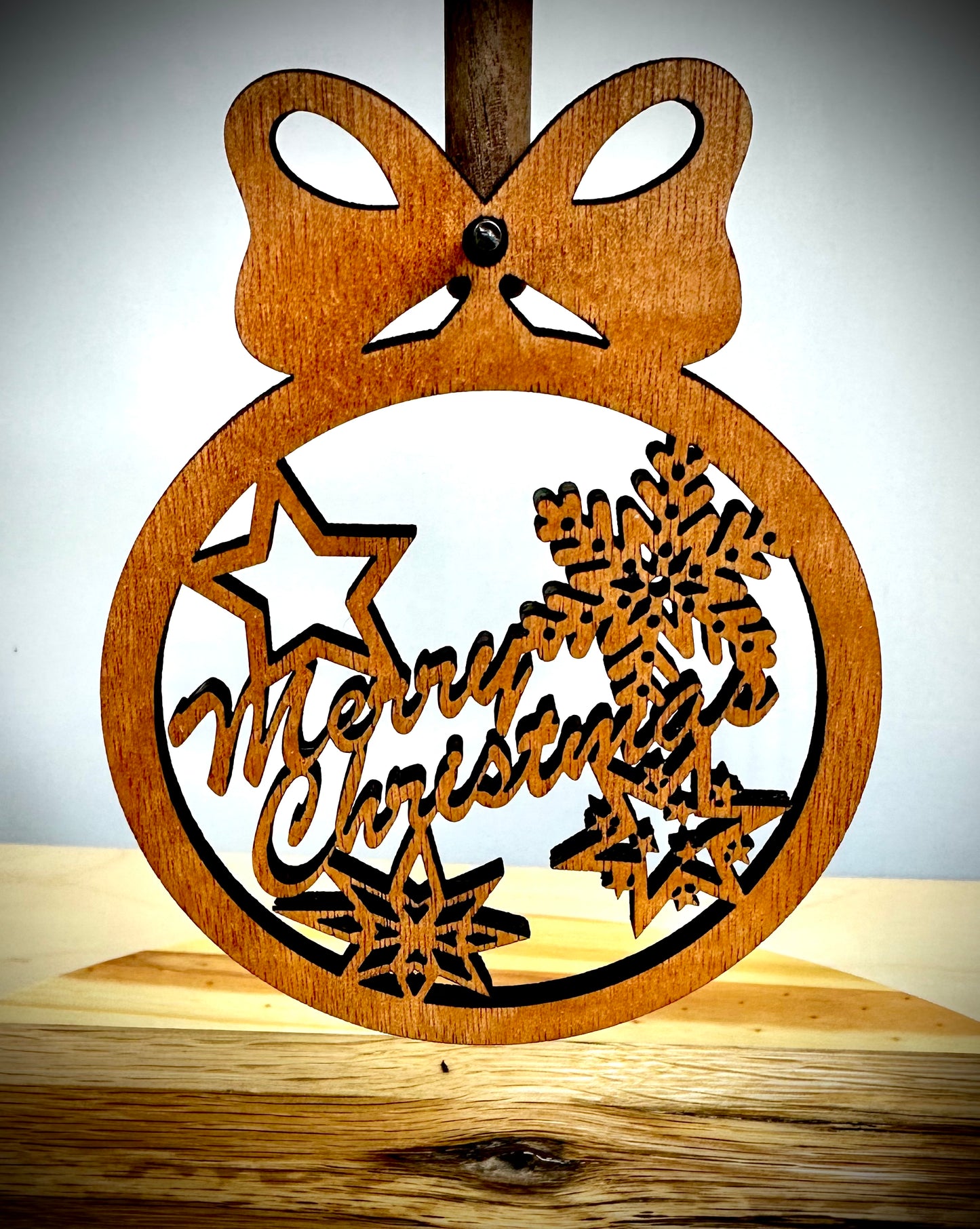 Classic Christmas Ornament - Three Stars and a Snow Flake