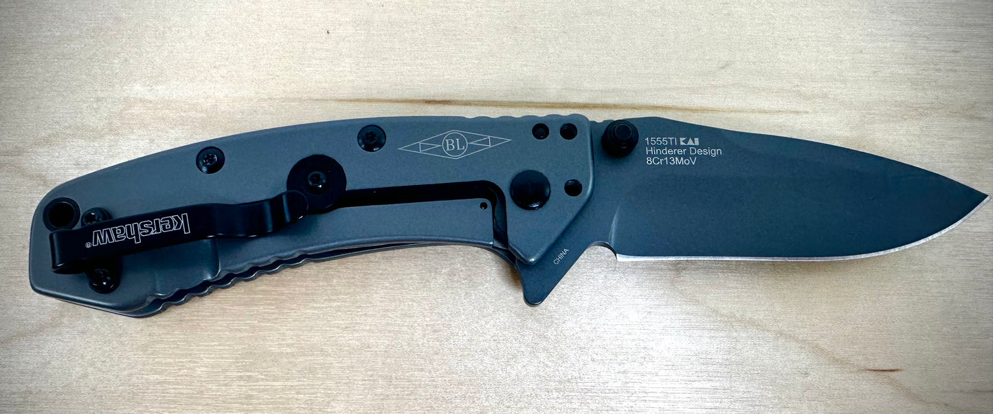 Kershaw - CRYO - Gun Metal - Pheasent With Pattern - Length 6 1/2 In