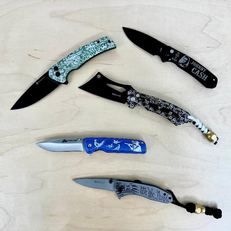 Laser Engraved Knifes