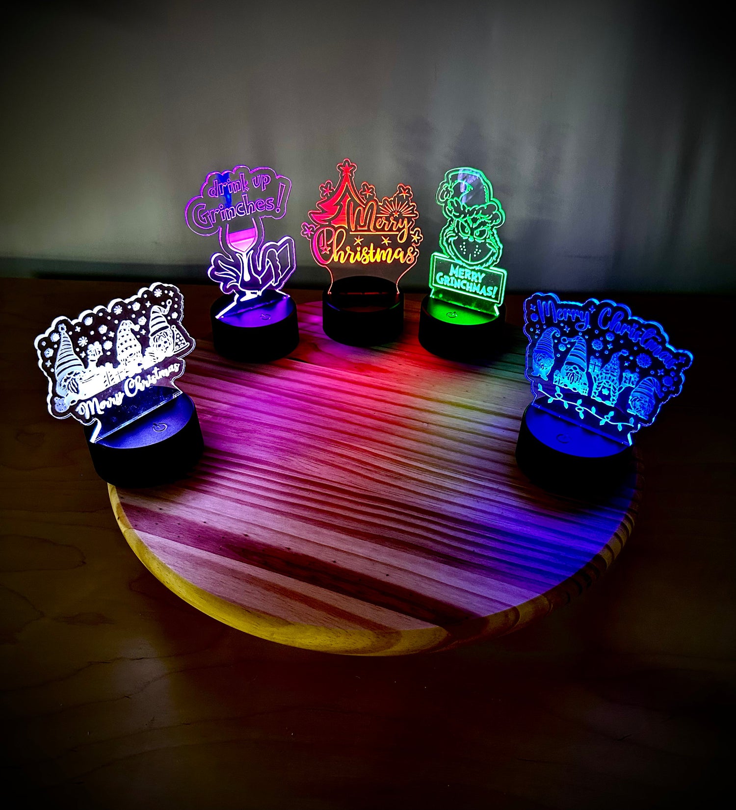 Lighted Acrylic Christmas Lamps