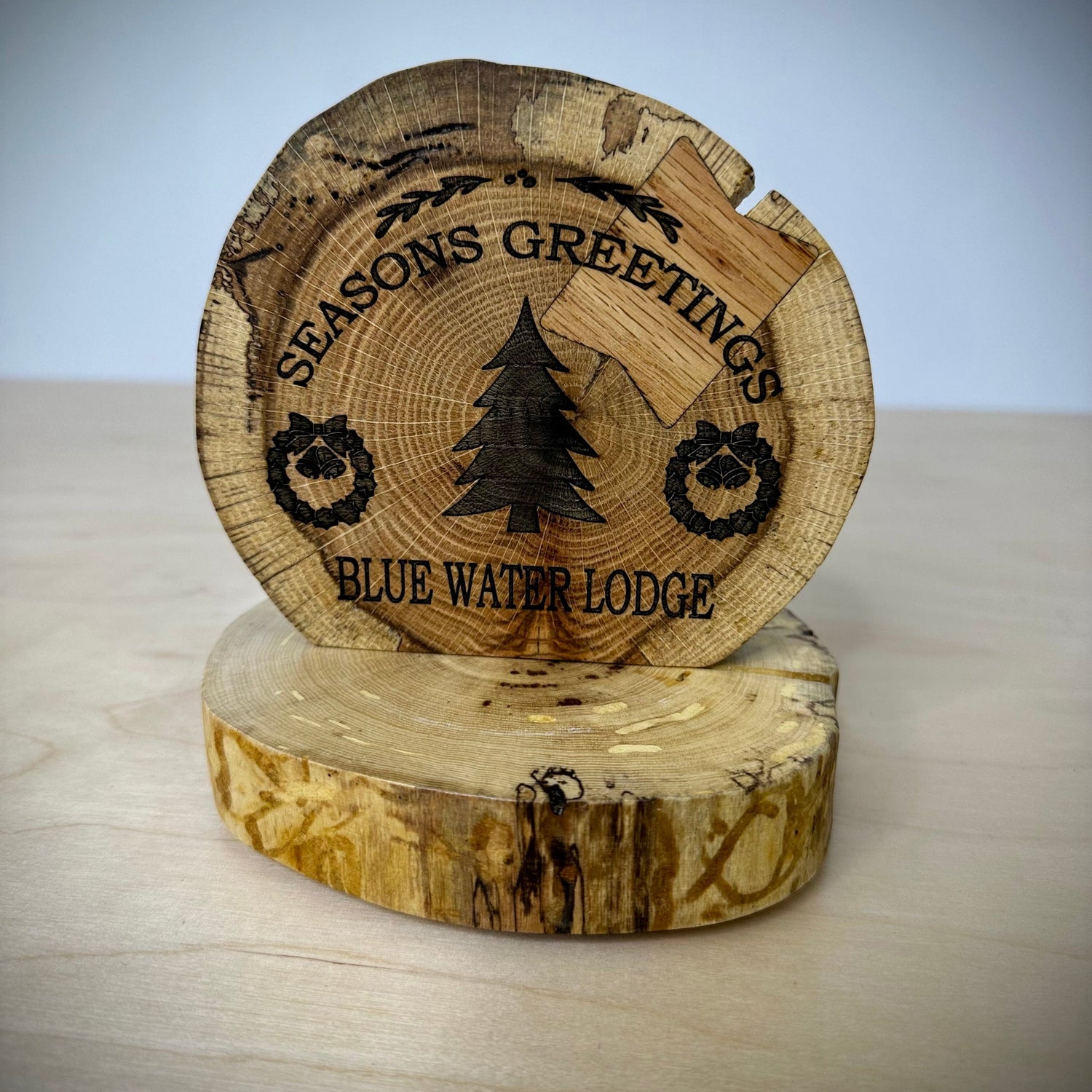 Rustic Wood Centerpieces - Custom Engraved to Your Request