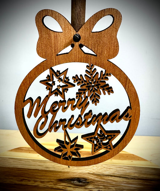 Classic Christmas Ornament - Detailed Three Stars and a Snow Flake