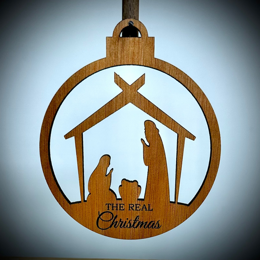 Religious Christmas Ornament - The Real Christmas
