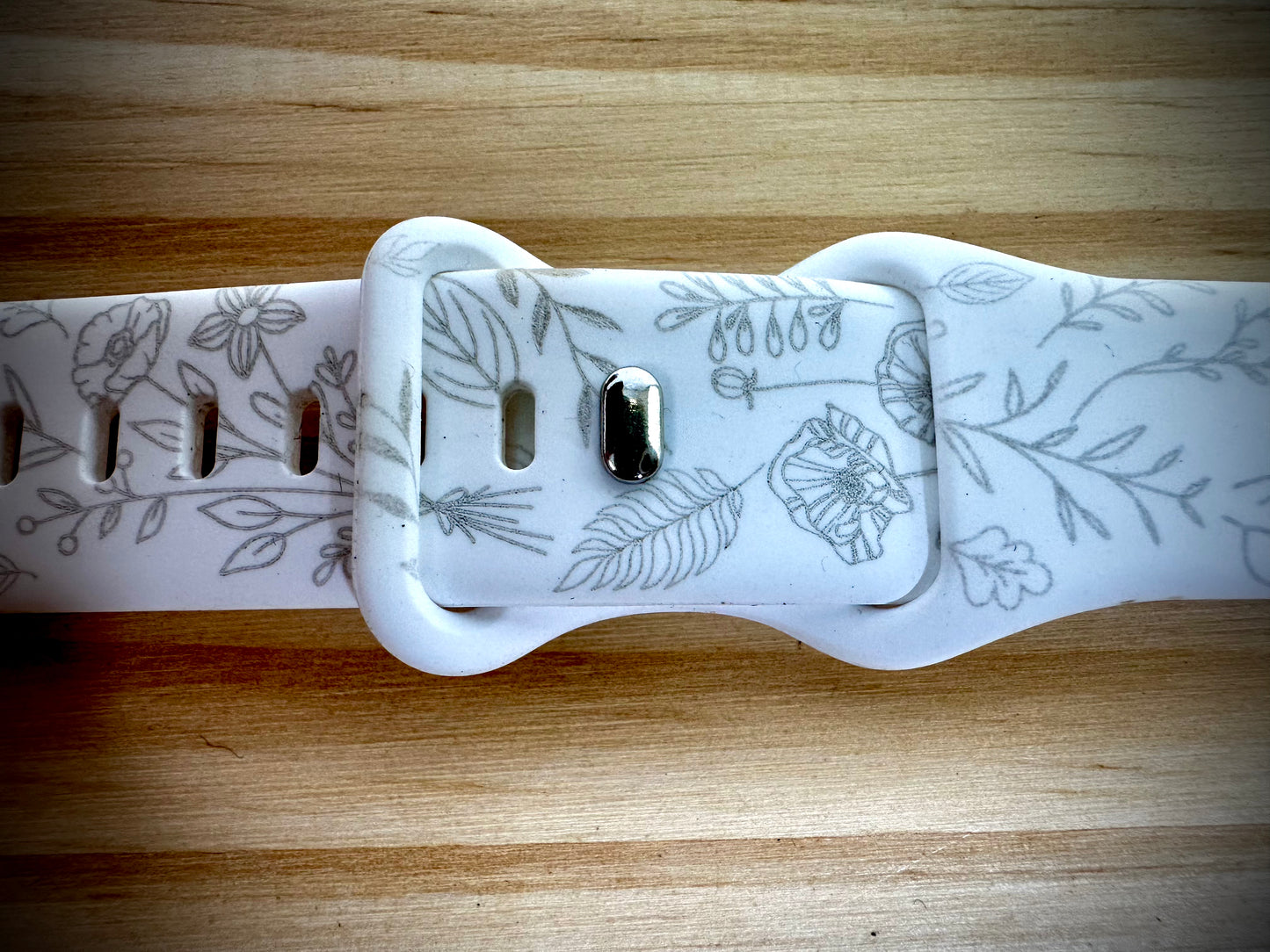 Apple Watch Bands - Floral With Leaves - Fits IWatch Series 1 Thru 10/Ultra/Ultra2/SE