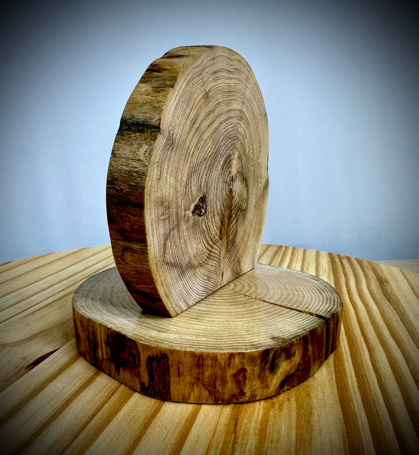 Rustic Wood Centerpiece Blank - Approx 6in Dia. - No Inlay - 1002NIRWC