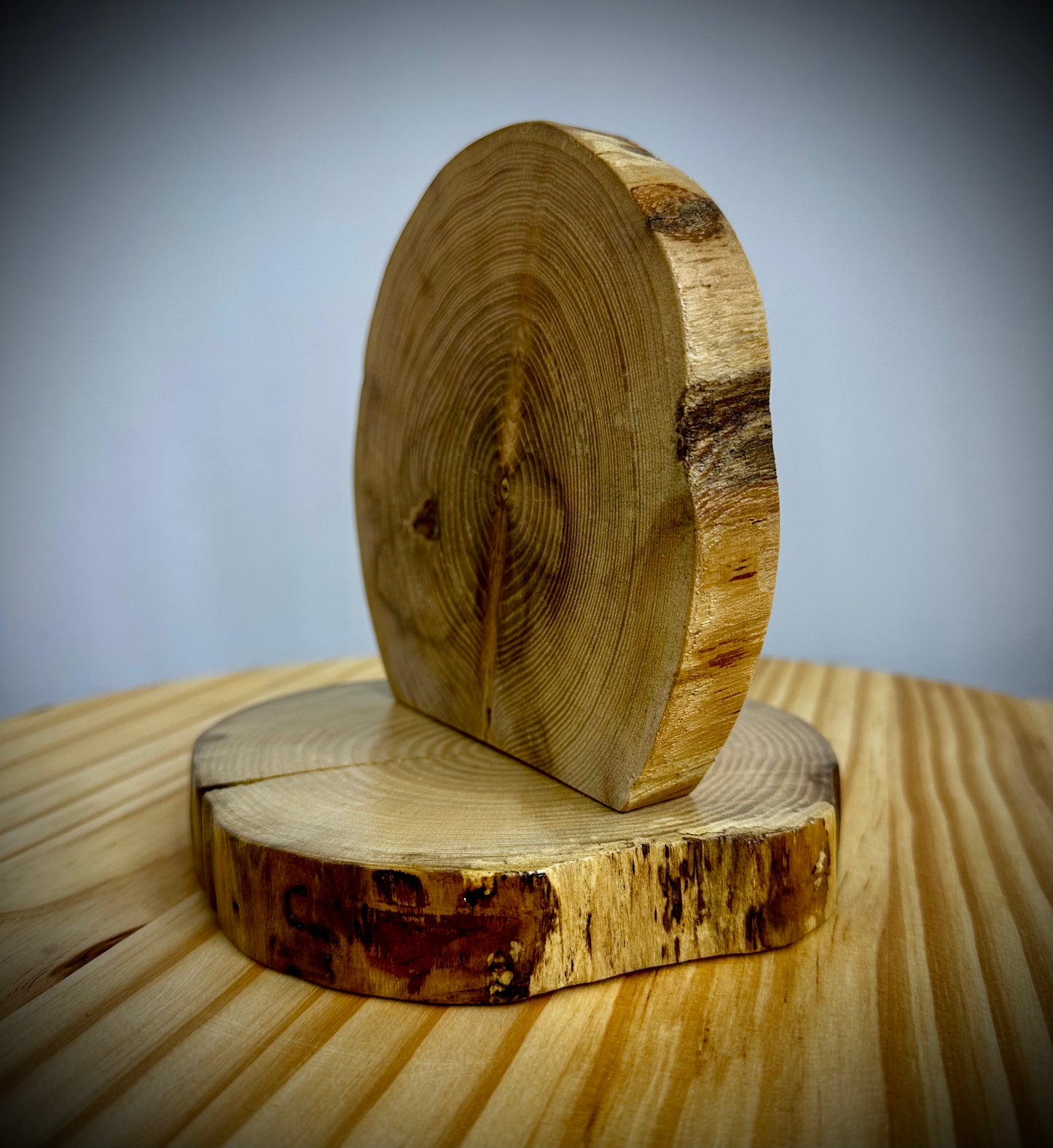 Rustic Wood Centerpiece Blank - Approx 6in Dia. - No Inlay - 1002NIRWC