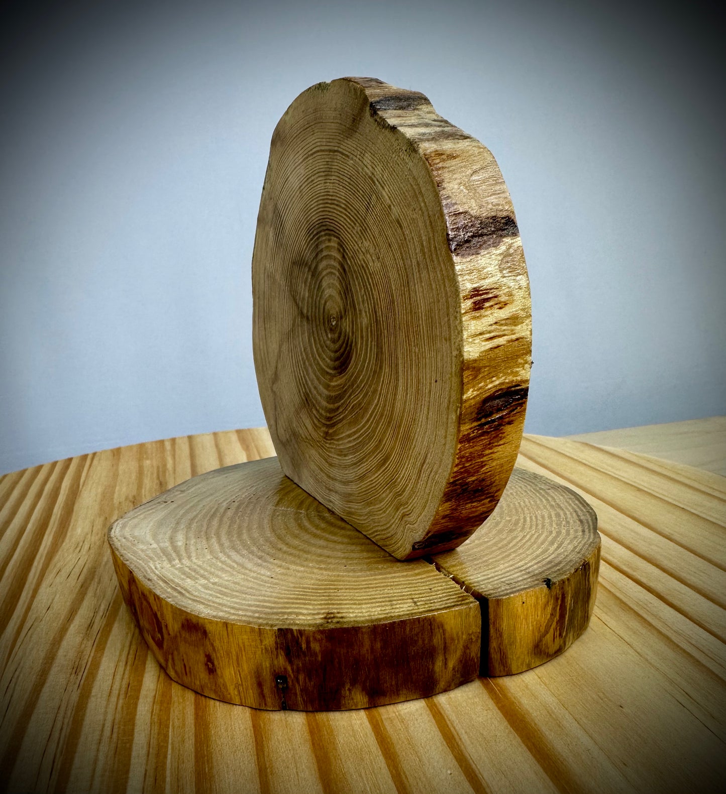 Rustic Wood Centerpiece Blank - Approx 6in Dia. - No Inlay - 1003NIRWC