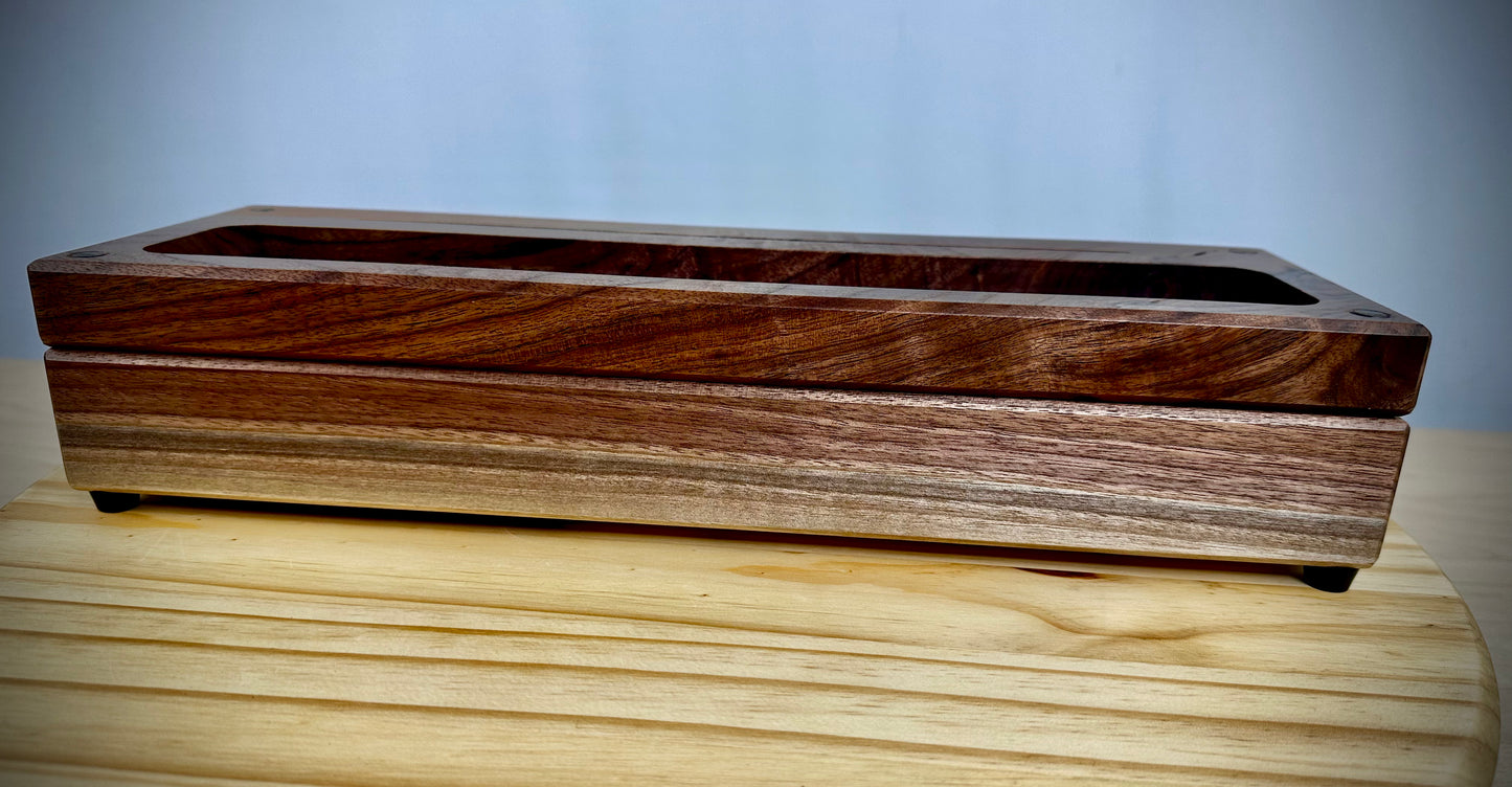 Custom Walnut Base Lighted Acrylic Lamp - Detroit Tigers