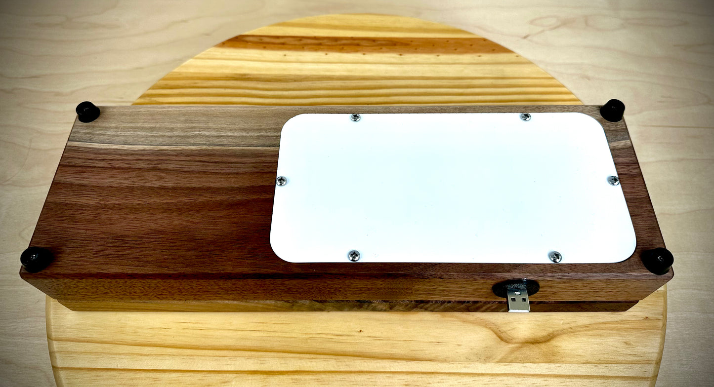 Custom Walnut Base Lighted Acrylic Lamp - Detroit Tigers