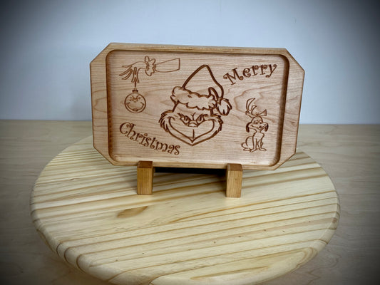 Grinch Christmas Serving Tray Example