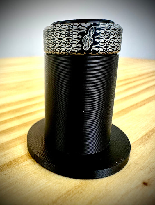 Jstyle Mens Stainless Ring - Music With Pattern - 8mm Width Cool Simple Band - Size 9