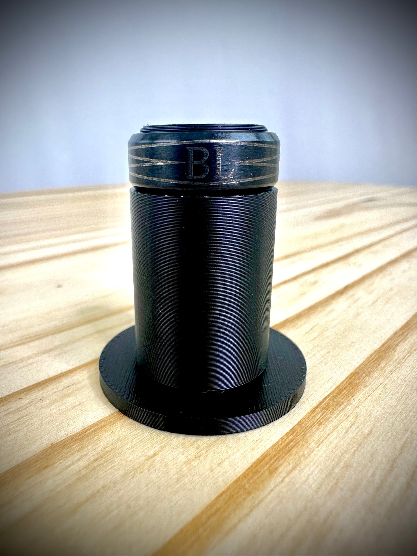 Jstyle Mens Stainless Ring - BL Logo - 8mm Width Cool Simple Band