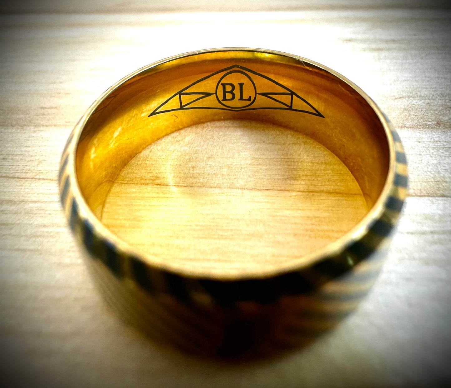 Jstyle Mens Stainless Ring - Pattern With Wolf - 8mm Width Cool Simple Band