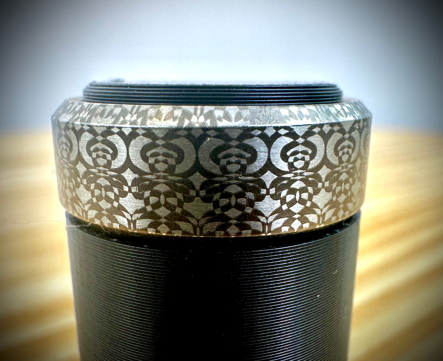 Jstyle Mens Stainless Ring - Don't Tread On Me With Pattern - 8mm Width Cool Simple Band