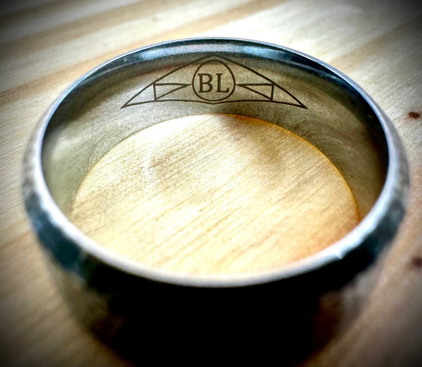 Jstyle Mens Stainless Ring - Don't Tread On Me With Pattern - 8mm Width Cool Simple Band