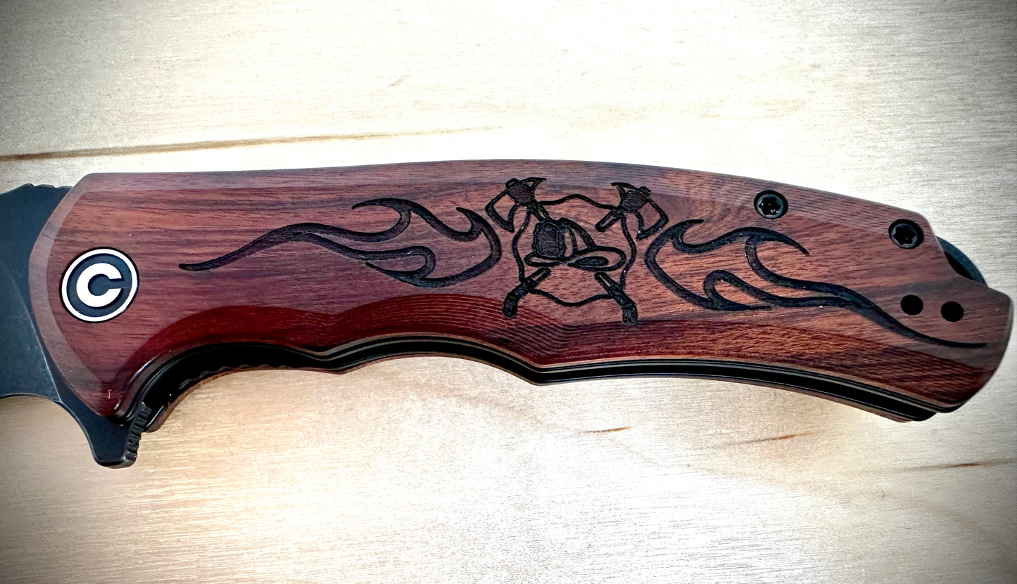 Civivi - Parxis - Walnut - Fire Fighter - Length 8 1/2 In