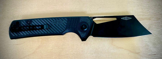 EMTHiii - EMH24 Black - Cleaver with Stripes - Length 7 3/4 In