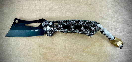 EMTHiii - Cleaver - Skulls and Lanyard - Length 7 3/4 In