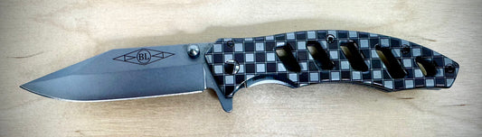 Gordon - Sand Blasted - Checkered Frame - Length 7 1/8 In