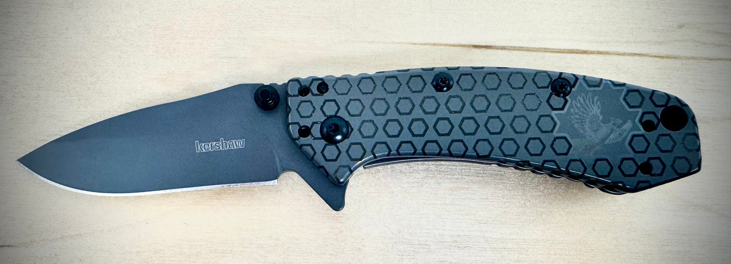 Kershaw - CRYO - Gun Metal - Pheasent With Pattern - Length 6 1/2 In