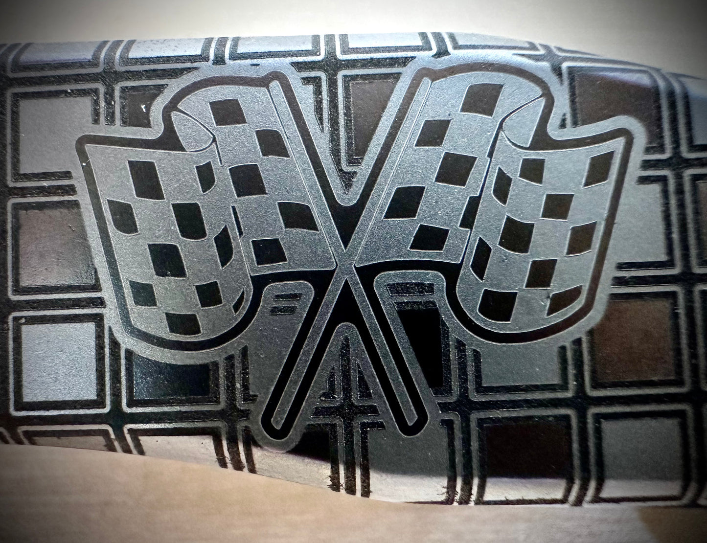 Guidesman Jolt - Sand Blasted - Checkered Flag - Length 6 5/8 In