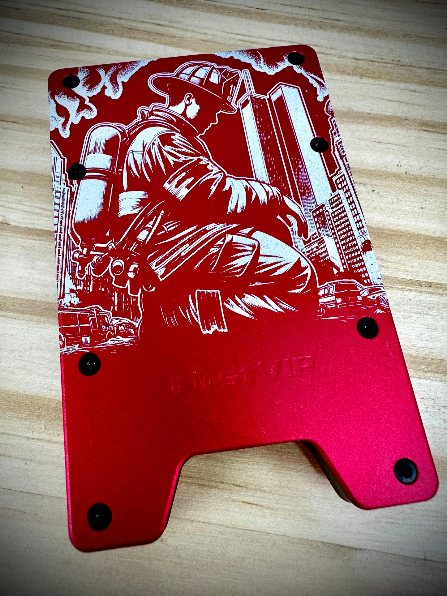 Minimalist Wallets - Fire Fighter - Red