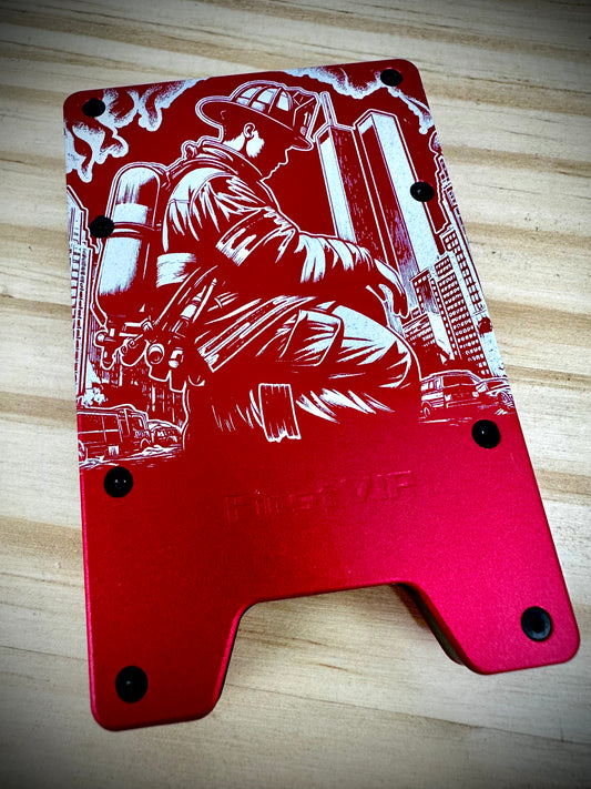 Minimalist Wallets - Fire Fighter - Red