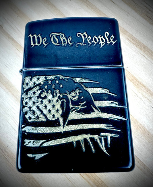 Zippo Lighter - We The People - Gray Dusk